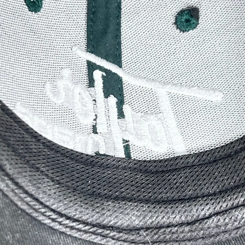 Taylor Made Golf Hat McHenry Illinois 1979 Green Spellout Strapback Baseball Cap - Picture 7 of 8